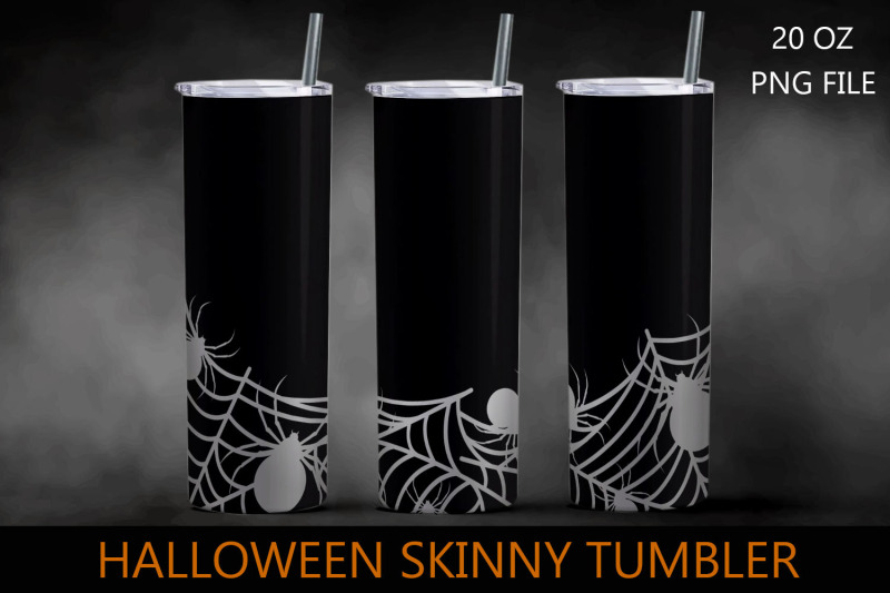 halloween-tumbler-20oz-skinny-tumbler-wrap-with-spider-web