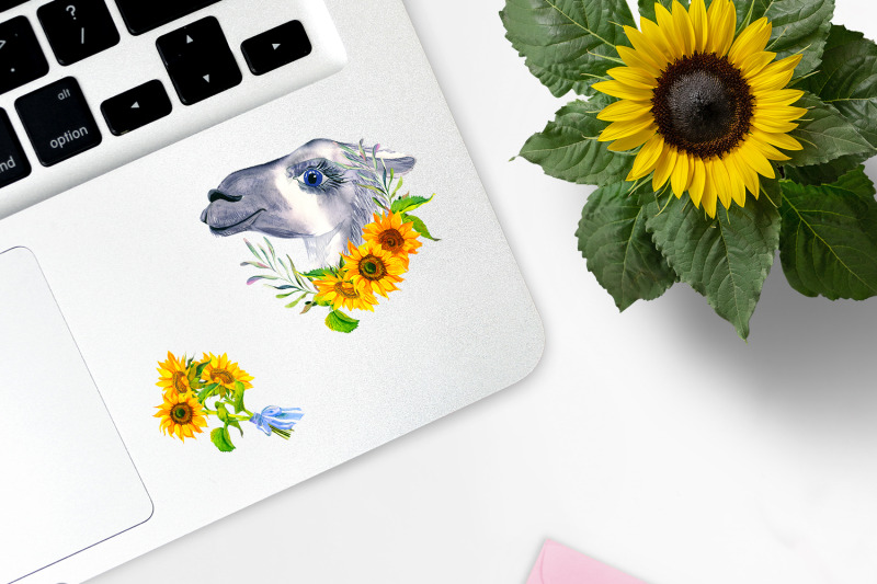 animals-llamas-stickers-6-printable-sunflower-stickers