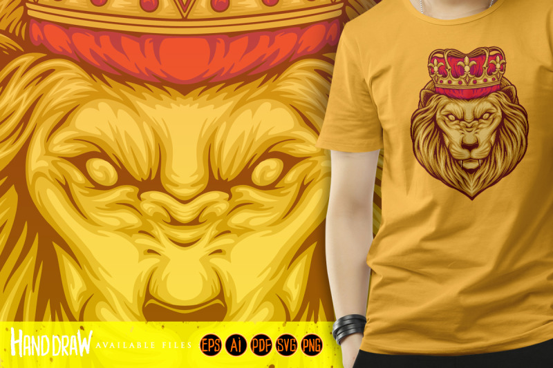 classic-elegant-lion-king-crown-illustrations