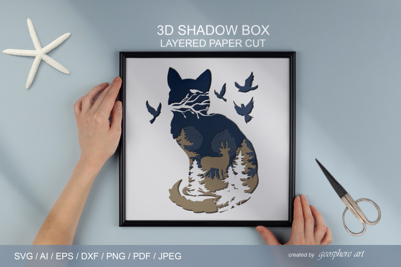 cat-3d-shadow-box-layered-papercut-svg-dxf-ai-eps