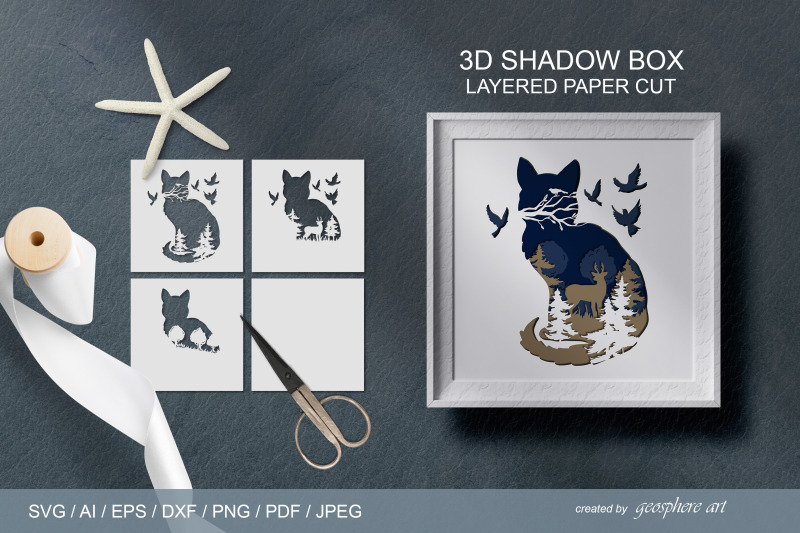 cat-3d-shadow-box-layered-papercut-svg-dxf-ai-eps