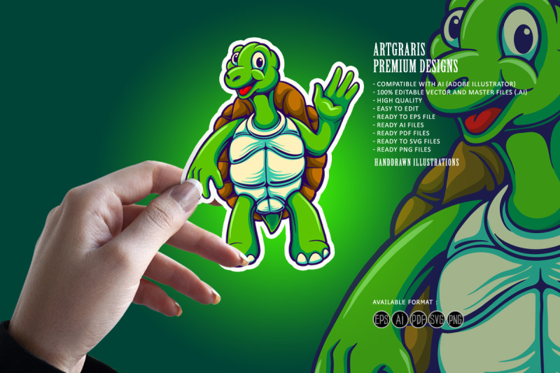 funny-sea-turtle-cartoon-mascot-illustrations