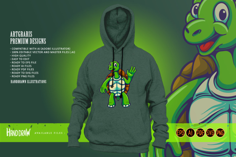 funny-sea-turtle-cartoon-mascot-illustrations