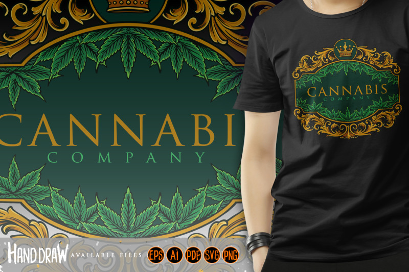 luxury-frame-vintage-cannabis-flourish-illustrations