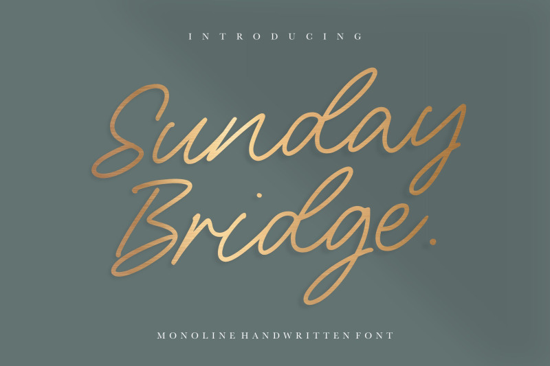 sunday-bridge-monoline-handwritten-font
