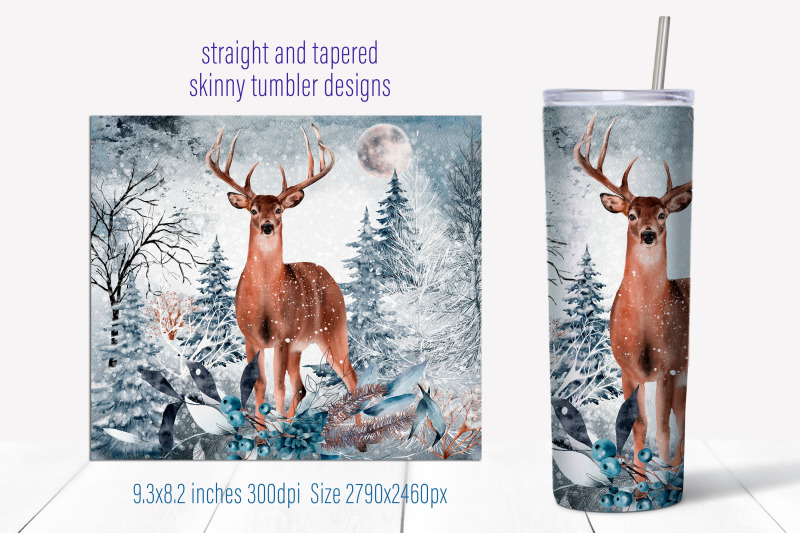 winter-forest-tumbler-wrap-design-christmas-sublimation-png