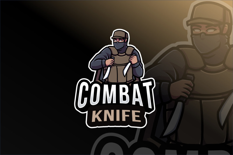 combat-knife-logo-template