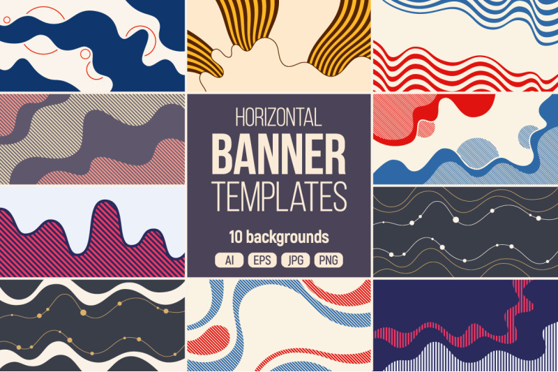 abstract-backgrounds-banners-with-geometric-shapes-wavy-lines-stripes