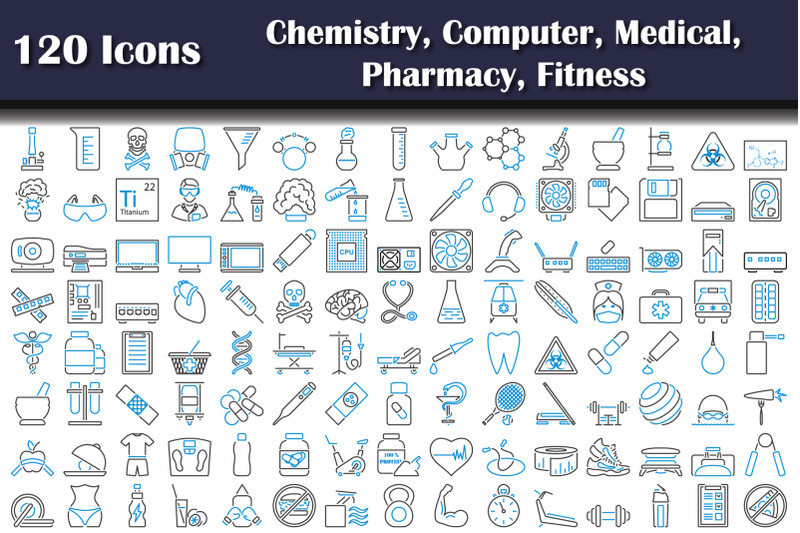 120-icons-of-chemistry-computer-medical-pharmacy-fitness