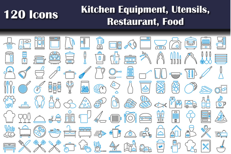 120-icons-of-kitchen-equipment-utensils-restaurant-food