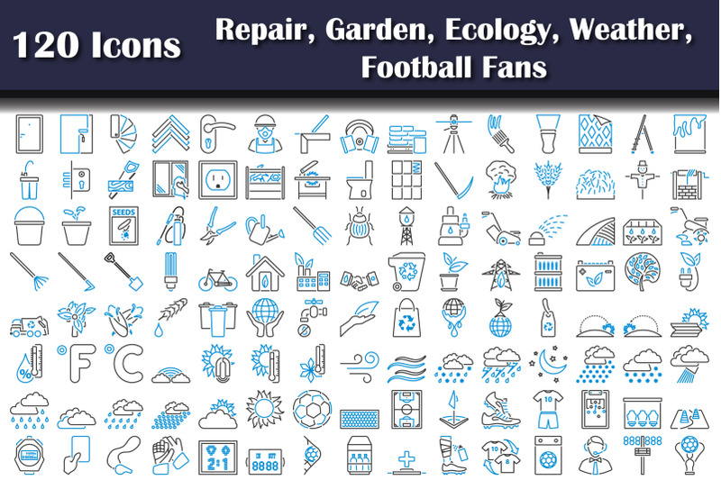 120-icons-of-repair-garden-ecology-weather-football-fans