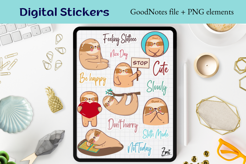 cute-sloth-goodnotes-planner-digital-stickers