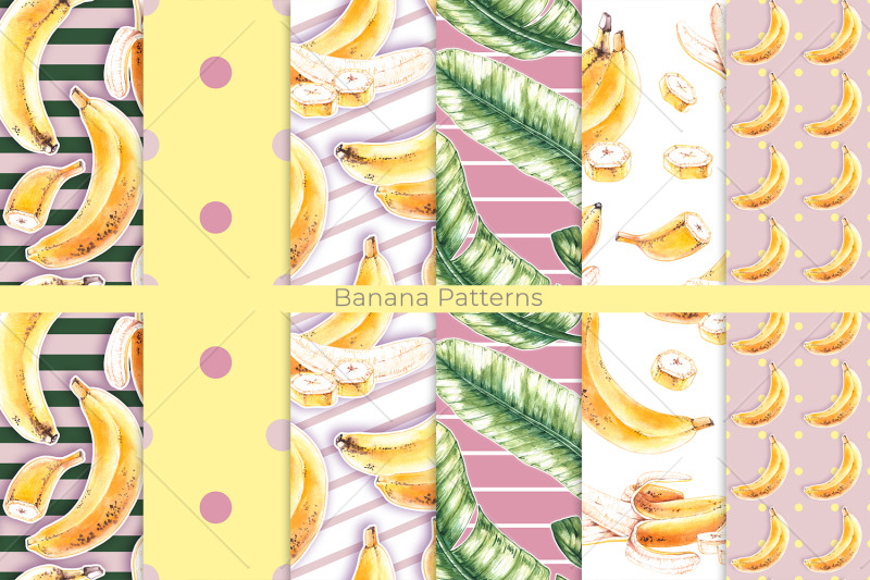 watercolor-banana-patterns-watercolor-patterns-png-jpg