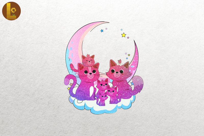 cat-family-on-moon-for-cat-lovers