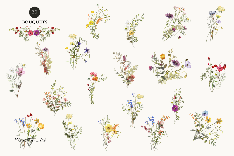 meadow-watercolor-flowers-clipart-amp-alphabet