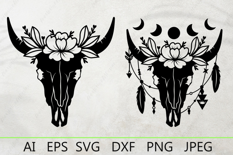 cow-skull-feathers-svg-cow-boho-skull-with-flowers-svg-files