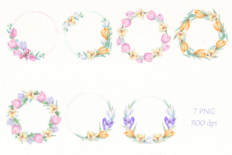 tulips-wreath-png-clipart-bundle-watercolor-spring-flowers