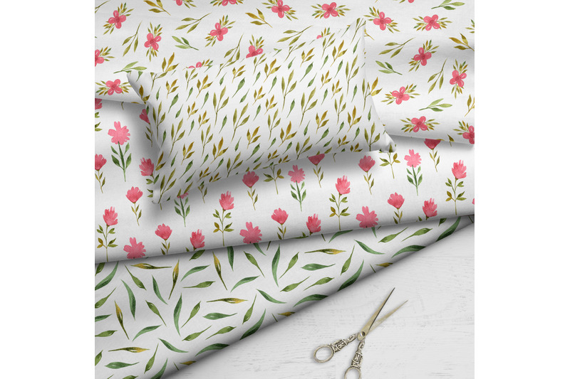 watercolor-floral-seamless-pattern-on-white-background