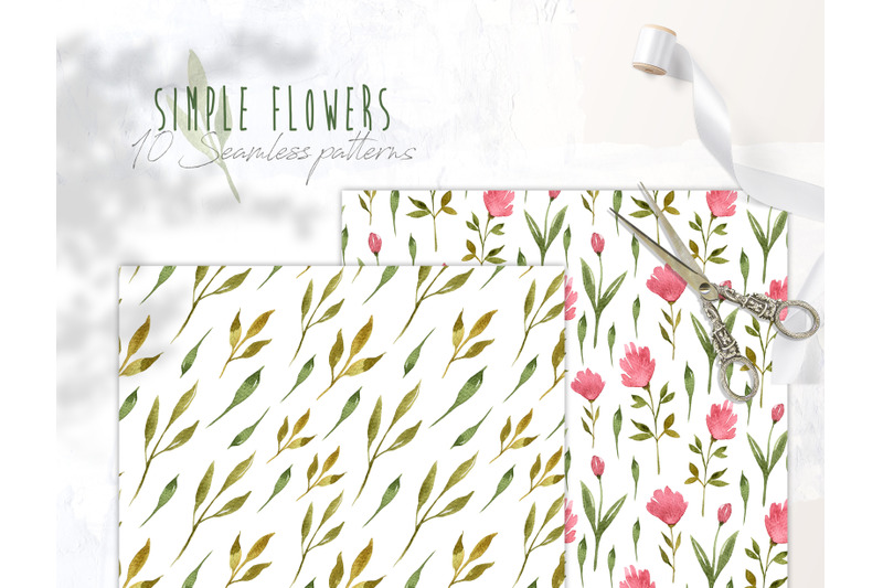 watercolor-floral-seamless-pattern-on-white-background