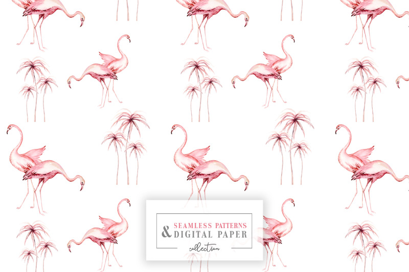 watercolor-flamingo-patterns-digital-tropical-pattern