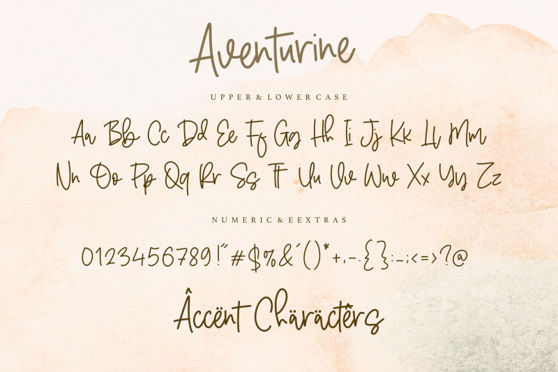 aventurine-monoline-handwritten-font