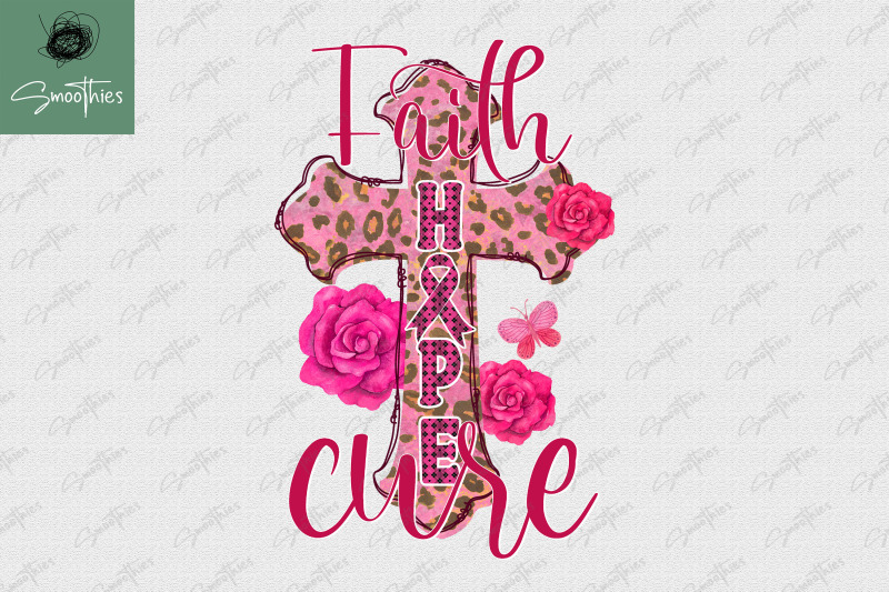 faith-hope-cure-cross-breast-cancer-png