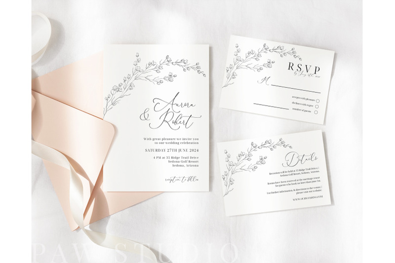 minimalist-wedding-invitation-template-details-rsvp-canva-line-floral