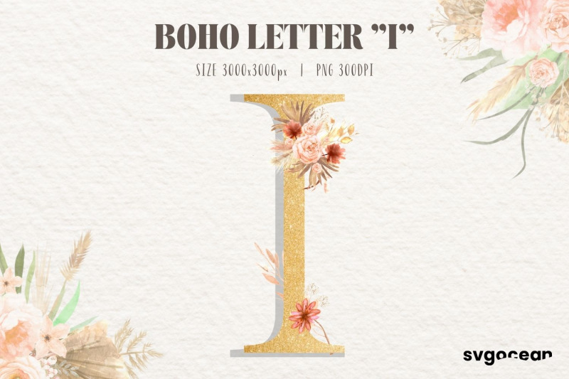 boho-floral-letters-watercolor-clipart-bundle