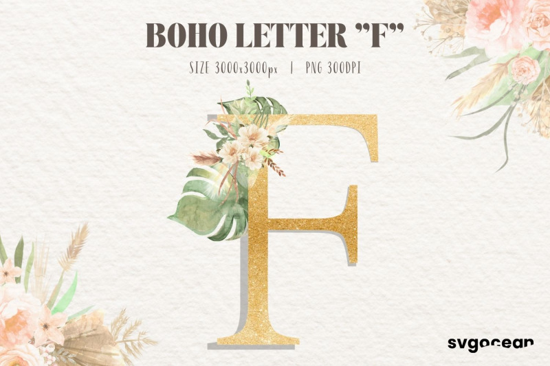 boho-floral-letters-watercolor-clipart-bundle