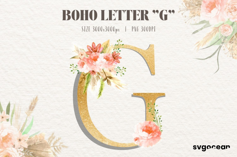 boho-floral-letters-watercolor-clipart-bundle