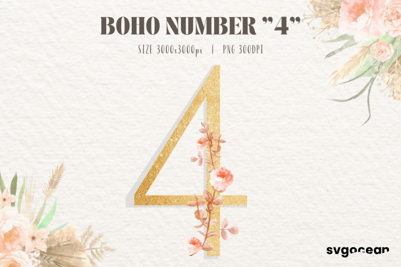 boho-floral-numbers-watercolor-clipart-bundle