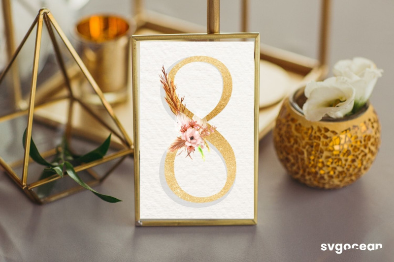 boho-floral-numbers-watercolor-clipart-bundle