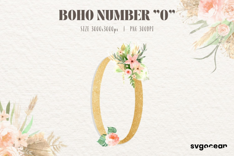 boho-floral-numbers-watercolor-clipart-bundle