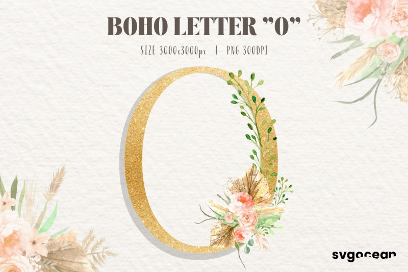 boho-watercolor-nbsp-letter-o