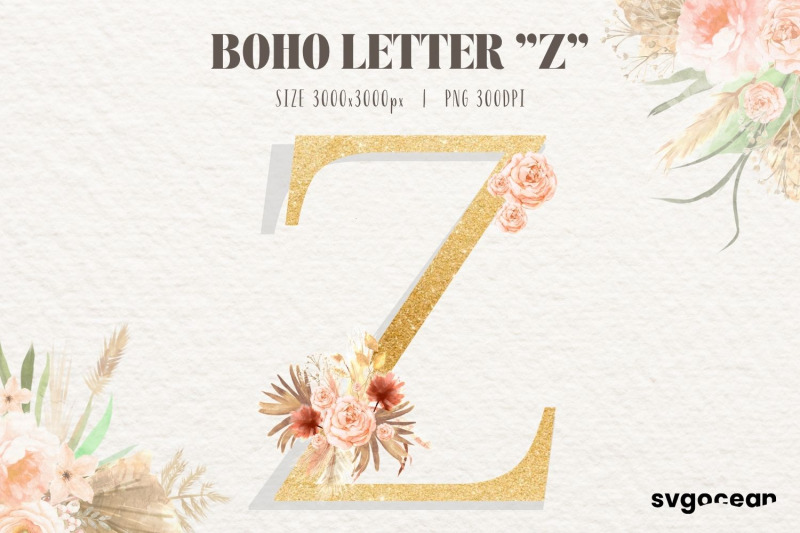 boho-floral-nbsp-letter-z