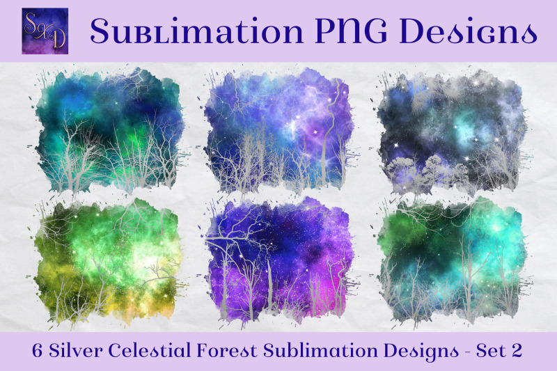 sublimation-png-designs-silver-celestial-forest-set-2