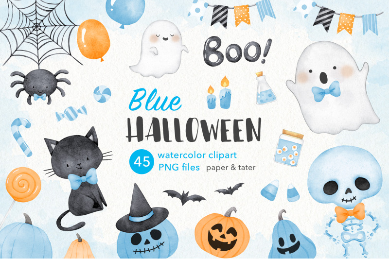 blue-halloween-watercolor-clipart-cute-halloween-boy-png