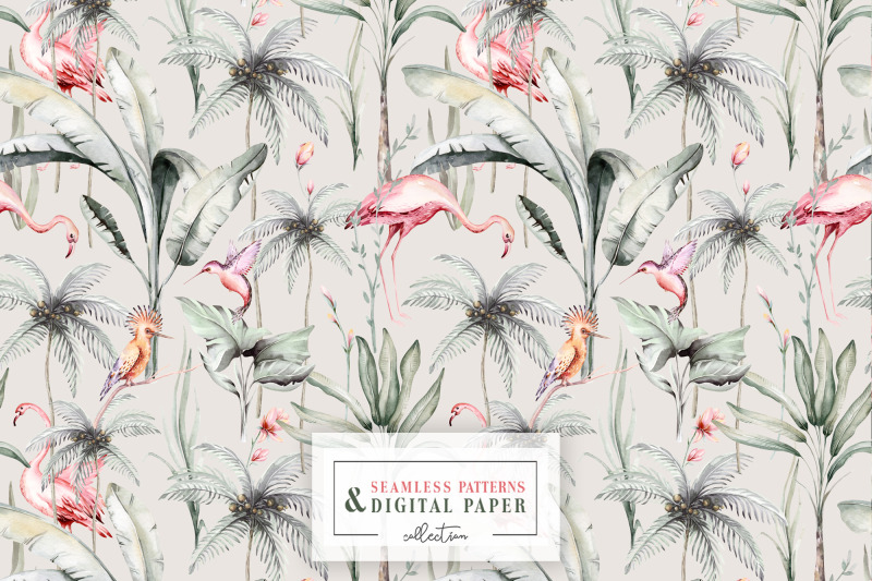 watercolor-tropical-birds-patterns-digital-tropical-pattern