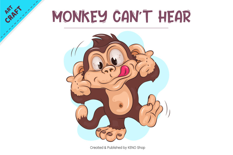 cartoon-monkey-can-039-t-hear-crafting-sublimation