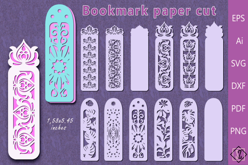 bookmarks-laser-cutting-paper-cutting-svg