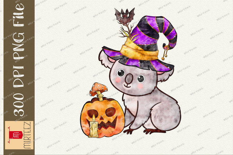 witch-koala-witch-vibes-halloween-design