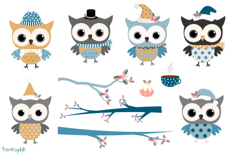 winter-owls-clip-art-set-holiday-owl-in-blue-colors-cute-christmas-owls-clipart-winter-bird