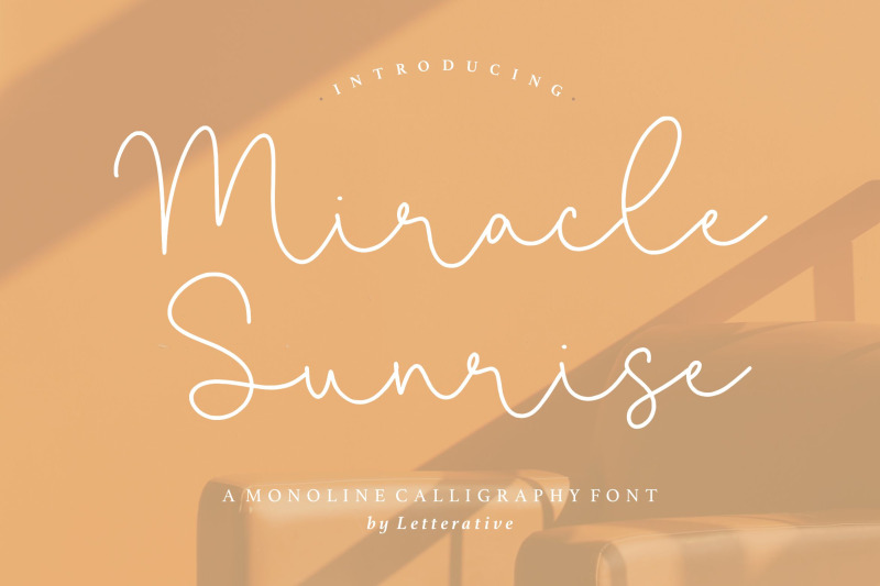 miracle-sunrise-monoline-calligraphy-font