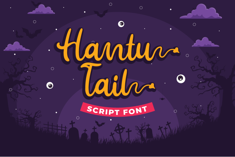 hantu-tail-halloween-font
