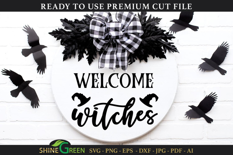 welcome-witches-halloween-round-sign-svg