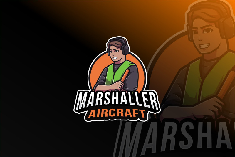 marshaller-aircraft-logo-template