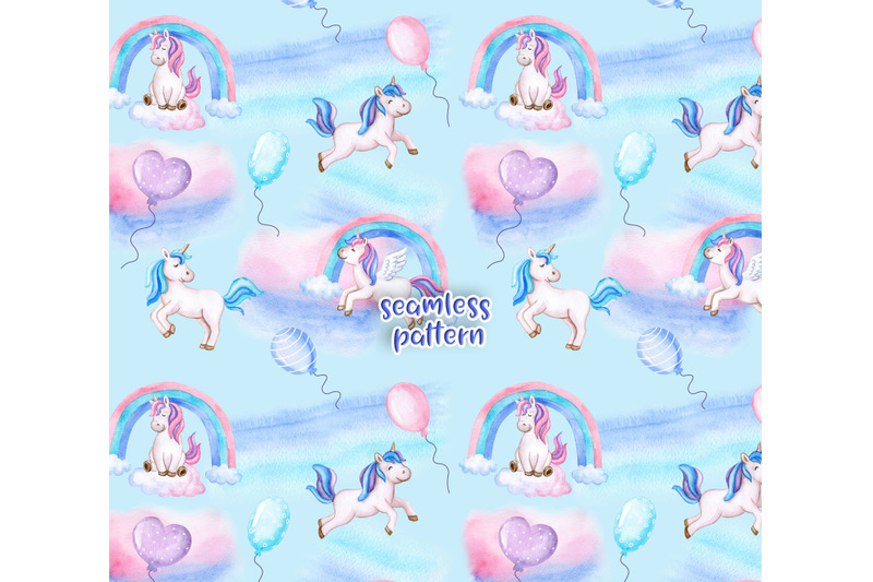 unicorn-party-watercolor-clipart-rainbow-clip-art