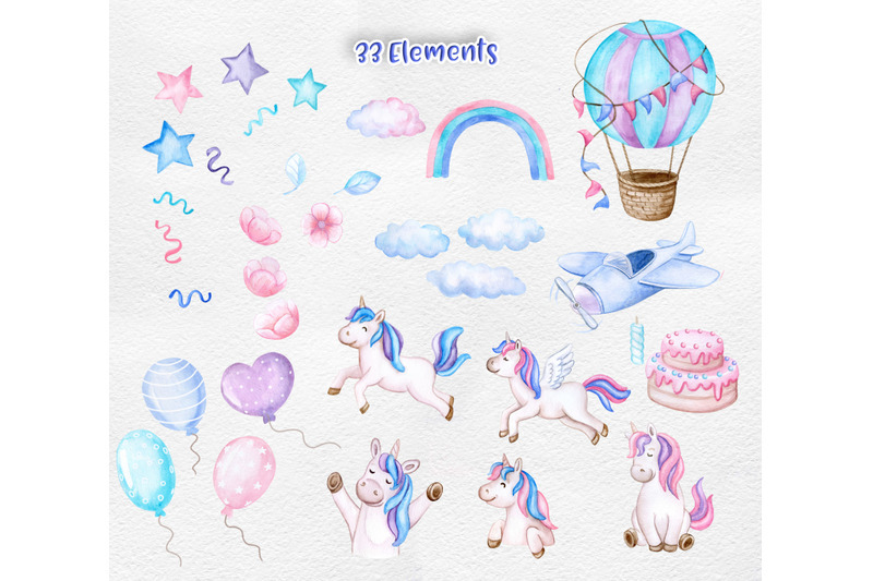 unicorn-party-watercolor-clipart-rainbow-clip-art