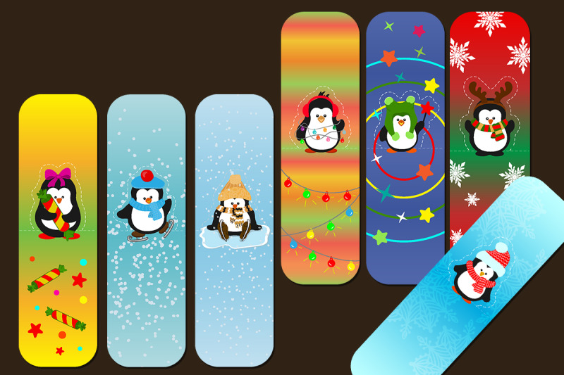 folding-bookmarks-with-penguins-paper-cut-svg