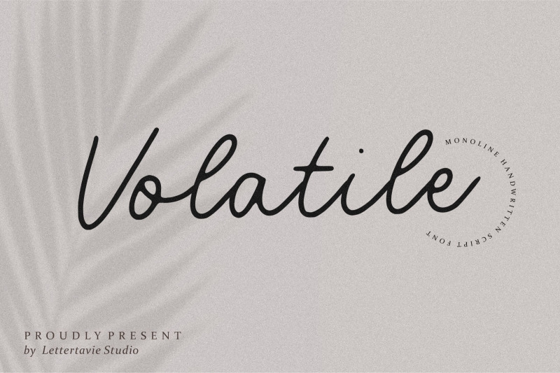 volatile-monoline-handwritten-script-font